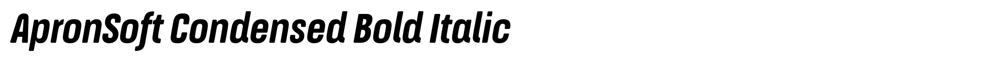 ApronSoft Condensed Bold Italic image